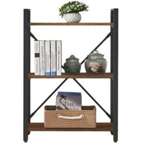 Resim Rafburada Rafburada® 3 Katlı Kitaplık, Dekoratif Kitaplık, Ahşap Kitaplık. 