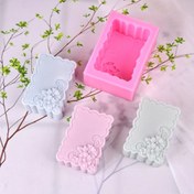 Resim 1 adet Çift Boşluklu Çiçek Desenli Silikon Kalıp DIY Sabun, Aromaterapi Mumları & 3D Fondan Kek Süsleme için - Mutfak Pişirme Aracı 