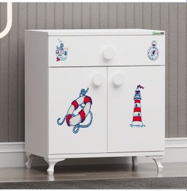 Resim Yıldız 4 Kapaklı Dolap Ve Kapaklı Şifonyer - Denizci 