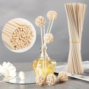 Resim 50 Adet Doğal Kamış Difüzör Çubukları - Uzun Süreli Esansiyel Yağ Aromaterapisi Spa, Parfüm & Ev Dekoru İçin 