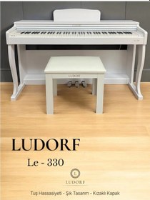 Resim Ludorf Le 330 Siyah Profesyonel Dijital Piyano 88 Tuşlu Tuş Hassasiyetli +tabure / Kulaklık Beyaz 