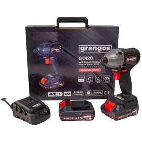 Resim Grangos GCI20-T2 20V 2 Ah Çift Akülü Torklu Kömürsüz Darbeli Vidalama 1/4 F Hex 240 Nm 