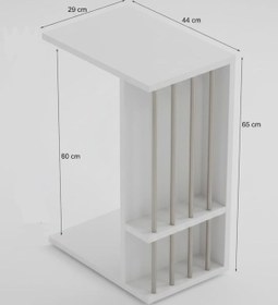 Resim Pint C Tipi Koltuk Yanı Sehpası Dergilikli Laptop Kahve Yan Sehpası Yatay Çam - Negro - Cappucino Çam - Negro - Cappucino 