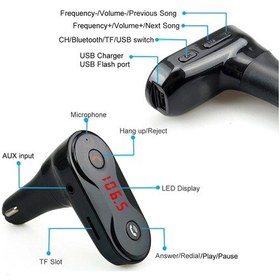 Resim Car F8 Bluetooth Araç Kiti Radyo Fm Transmitter Usb Şarjlı 12-24v 
