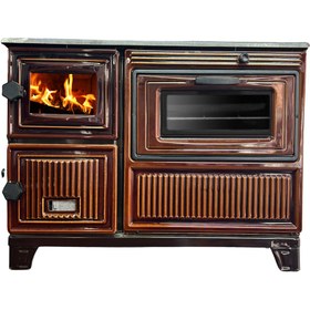 Resim Simge 301 Majolik Camlı Fırınlı Döküm Kuzine Soba 