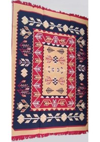 Resim Kilim Antik 140-215 Otantik 90152 Motif Model Naturel Boya Çift Taraflı El Yapımı 