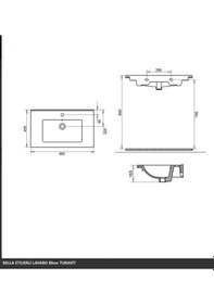 Resim Turavit Bella Lavabo 80 x 45.5 CM 