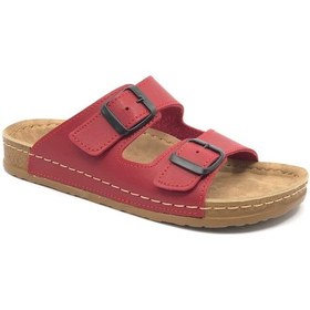 Resim Aryan 20-972 Kadın Ortapedik Kadın Terlik Kırmızı 