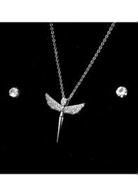 Resim 8 Mart Kadınlar Gününe Özel Tasarımlı Kutulu Melek Kolye & Melek Bileklik & Zirkon Taşlı Bileklik & Küpe & Saat Seti 