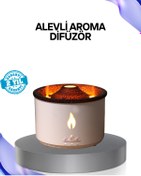 Resim shopwave Volkan Efektli Aroma Difüzörü – Sessiz Çalışma, Otomatik Kapanma ve LED Işık 