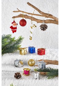Resim Waldern Yılbaşı Çam Ağacı 12 Parça Kozalaklı Karışık Süs Paketi 
