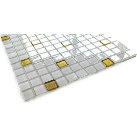 Resim MozaiKristaL Mutfak, Banyo, Havuz, Sauna, Spa ve Yaşam Alanlarının Tüm Yüzeyleri Için Kristal Cam Mozaik. Cam Ölçüsü: 23X23 Mm. File Ölçüsü: 30X30 Cm. ( 1 Kutu = 11 File Karo = 1 M2 Fiyatıdır. ) 
