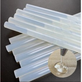 Resim WellHise Şeffaf Çubuk Silikon 11mm Kalın Sıcak Mum Silikon 22cm 10 ADET 