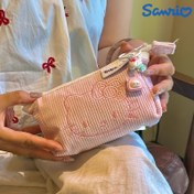 Resim Sanrio Yeni Japon Tarzı Sevimli Kedi Büyük Kapasiteli Masaüstü Kırtasiye ve Makyaj Çantası 