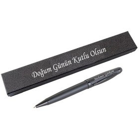 Resim İsme Kişiye Özel Metal Siyah Tükenmez Kalem Öğretmenler Günü 