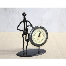 Resim Metal Saatli Saksafon Çalan Müzisyen Renkli 51306504 