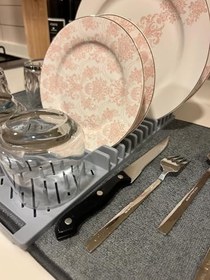 Resim Mutfak Tezgah Mikrofiber Su Emici Bulaşıklık Matlı Bulaşık Dizme Ve Kurutma Matı 