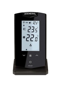 Resim General HT500 SET Kablosuz Akıllı Oda Termostatı Siyah 