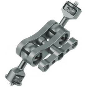 Resim Cbtx Kf30324 360 Derece Dönme Evrensel Sihirli Kol 1/4 "vida İplik Çift Balaj Adaptörü - Titanyum Grisi 