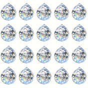 Resim 100 Adet Kristal Cam Prizma Kolye 8x10mm, Işık Kırıcı Işık Toplama Boncukları Avize, Düğün Dekoru, Balkon, Mutfak ve Bahçe İçin - DIY Gökkuşağı Işık Boncukları 