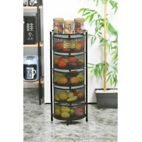 Resim Toptanfoni 5 Katlı Metal Örgü Model Sebzelik Açılır Kapanır. Üzeri Sehpalı Siyah 