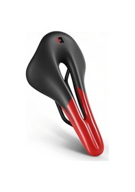 Resim Xindoker Ergonomik Yolluk Bisiklet Saddle, Yüksek Esneklikli Pu Materyal, Havalandırmalı Konstrüksiyon, Rahat Sürüş Deneyimi, Kırmızı-siyah Çok Renkli 