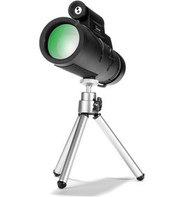Resim Moveevo 12x55 Monoküler Teleskop - Ir Işıklandırıcı Gece Görüşü + Tripod + Telefon Tutucu, Taşınabilir Dış Mekan Gözlem Aleti Çok Renkli 