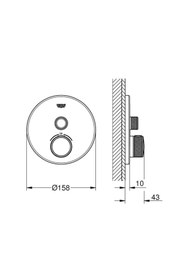 Resim Grohe Grohtherm Smartcontrol Ankastre Termostatik Duş Bataryası 29118000 