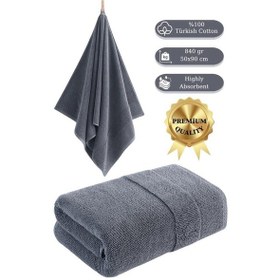 Resim Cotton %100 Banyo Havlusu 50x90 Cm Mavi 