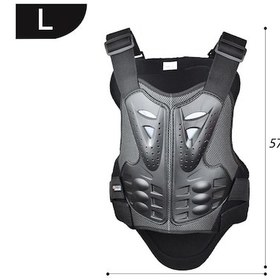 Resim Jms Motokros Yetişkin Göğüs Sırt Koruma Dişli Açık Sürüş Yelek Motosiklet Vücut Zırhı Koruyucu Siyah 