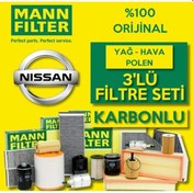 Resim Nissan Qashqai 1.6 Dcı Mann-Filter Filtre Bakım Seti 2014-2017 (495301184) 