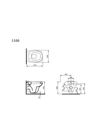 Resim Bocchi Fenice Asma Klozet P. Kırmızı 1166-019-0128 Kapak Dahil Çok Renkli 