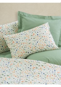 Resim Cotton Box Petite Tek Kişilik Lastikli Çarşaflı Nevresim Takımı Lola Yeşil 