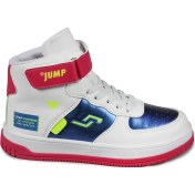 Resim Jump 27834 Cırtlı Yüksek Bilekli Beyaz - Fuşya Kız Çocuk Sneaker Günlük Spor Ayakkabı 
