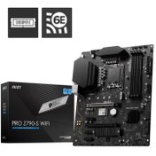 Resim MSI PRO Z790-S WIFI INTEL LGA1700 DDR5 6600(OC) 2XM2 4XSATA HDMI DP WIFI 6E 2.5Gbps LAN ATX 