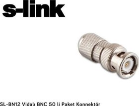 Resim SL-BN12 Vidalı BNC 50 li Paket Konnektör S-Link