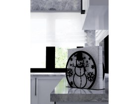 Resim M&c Concept Yılbaşı Model-5 Metal Desenli Peçetelik - Siyah 