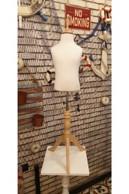 Resim Manken İstanbul Çocuk Beyaz Kumaşlı Üç Ayaklı 1 Yaş Terzi Mankeni 