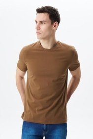 Resim Arma Erkek Giysiler Kısa Kollu T-shirt Ar-ma Erkek Bisiklet Yaka Tişört Regular Fit %100 Pamuk Süprem Basic Baskısız Y31344408002 Mor-m2 