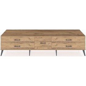 Resim Hyperion Tv Ünitesi 5 Çekmeceli 220x44x51 Çam-aytaşı/çam Aytası/atlas Çam - Atlas Çam 