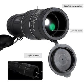 Resim Springsun 40 X 60 Hd Siyah Monoküler Teleskop, Bak4 Prizma Tipi Cep Tasarımı Kolay Taşınabilir Odaklı Açık Hava Gece Görüşü Yeşil Film 