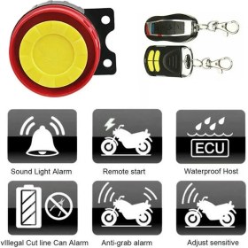 Resim Pengfushop5 Evrensel 12 V Motosiklet Scooter Uzaktan Kumanda Yüksek Sesli Alarma Moto Koruma Altavoces Sistemi Hırsızlığa Karşı Güvenlik Alarm Sistemi (Yurt Dışından) 