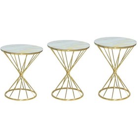 Resim Brc Rivoli Zigon Model Beyaz Mermer Temper Cam Metal Çelik Gold R 