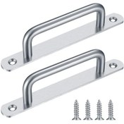 Resim Sürgülü Kapı Kolları, Ahır Kapı Kolları, Plakalı Paslanmaz Çelik Kapı Kolları, Sürgülü Kapı Kolları, Sl 