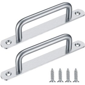 Resim Sürgülü Kapı Kolları, Ahır Kapı Kolları, Plakalı Paslanmaz Çelik Kapı Kolları, Sürgülü Kapı Kolları, Sl 