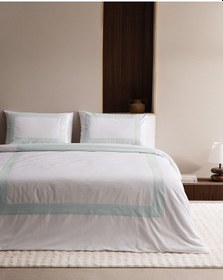 Resim Madame Coco Valette King Size %100 Pamuk Nevresim Takımı - Beyaz/mavi 8684427205044 Beyaz 