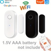 Resim Tuya WiFi Kapı Pencere Dedektörü Akıllı Yaşam APP Uzaktan Kumanda Bildirim Alarm Sensörü Alexa Google Asistan ile Uyumlu 