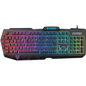 Resim Everest KB-GX61 FORMULA USB RGB Aydınlatmalı 3 Makro Tuşlu Bilek Destekli Gaming Oyuncu Klavyesi 
