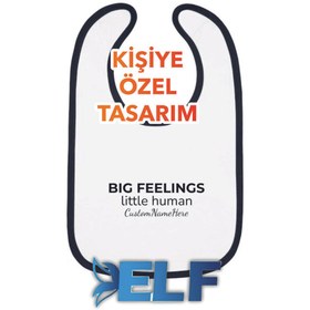 Resim ELF REKLAM Kişiye Özel Yazılı Bebek Mama Önlüğü 