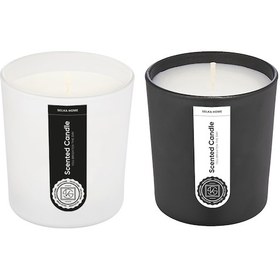 Resim Selka Home - Bliss 2'li Cam Tasarım Kokulu Candle Mum Siyah - Beyaz 